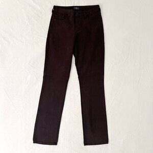 NYDJ Women’s Straight Leg Jeans, Dark Brown, Size 8